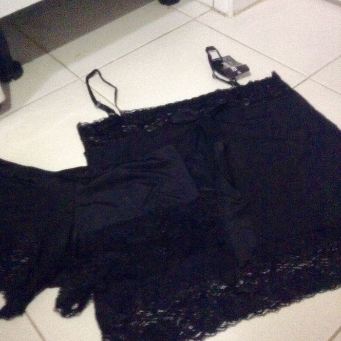 Black Women's Pajama Set – Top and Shorts, Size 36/38, New with Tag64286036692226122