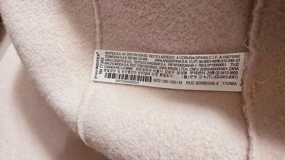 Zara nowy płaszcz damski boucle oversize pudrowy róż M