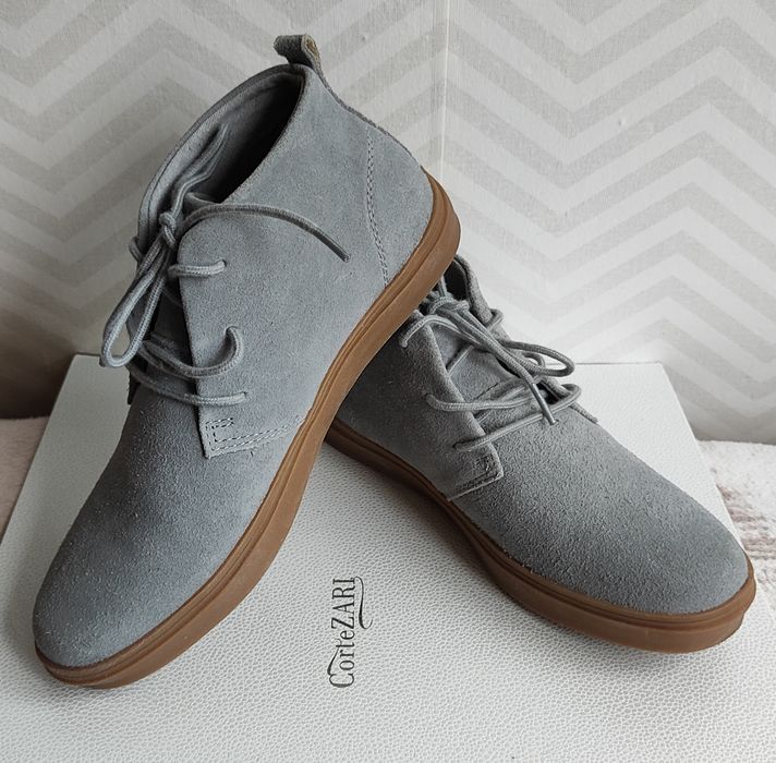 Buty zamszowe niebieskie