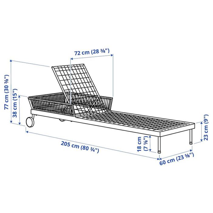 Ikea SEGERÖN
Leżak, biały/beżowy