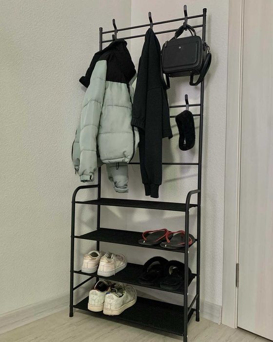 Складна вішалка 156см полиця для взуття обувница вешалка для одежды