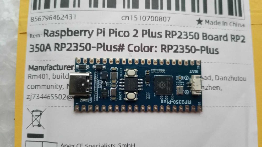 Raspberry Pi Pico 2 Plus RP2350 отладочная плата flash 4 MB / 16 MB