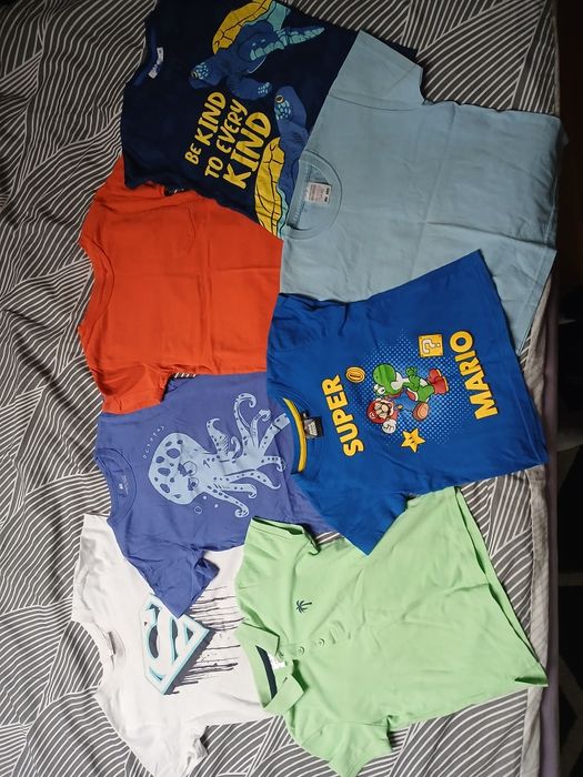 Zestaw 7 sztuk t- shirt  104 110 cm