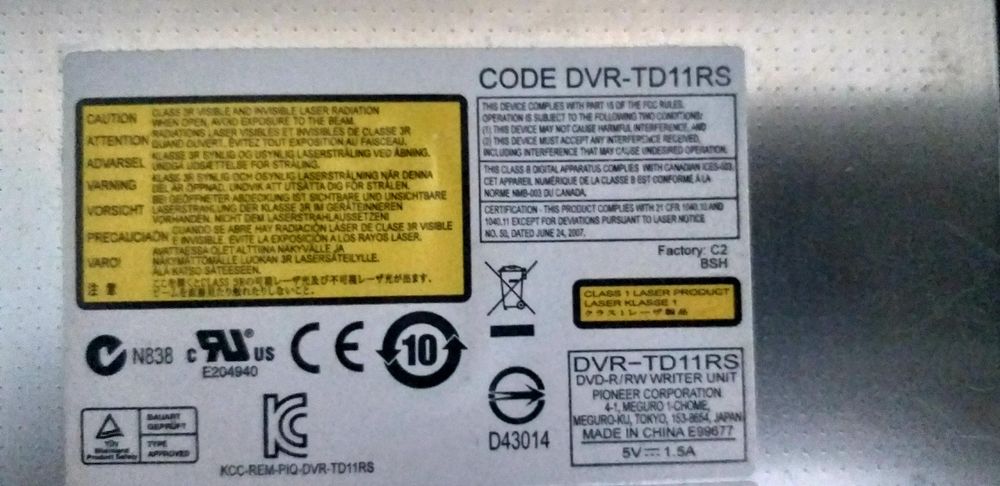 Pioneer DVR-TD11RS 24x SATA Slim