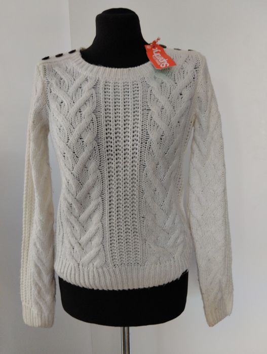 Nowy sweter damski Superdry rozm. XS/S wełniany z wełną