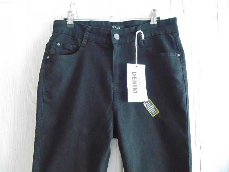 Evans Denim Skinny czarne spodnie damskie jeans M/L
