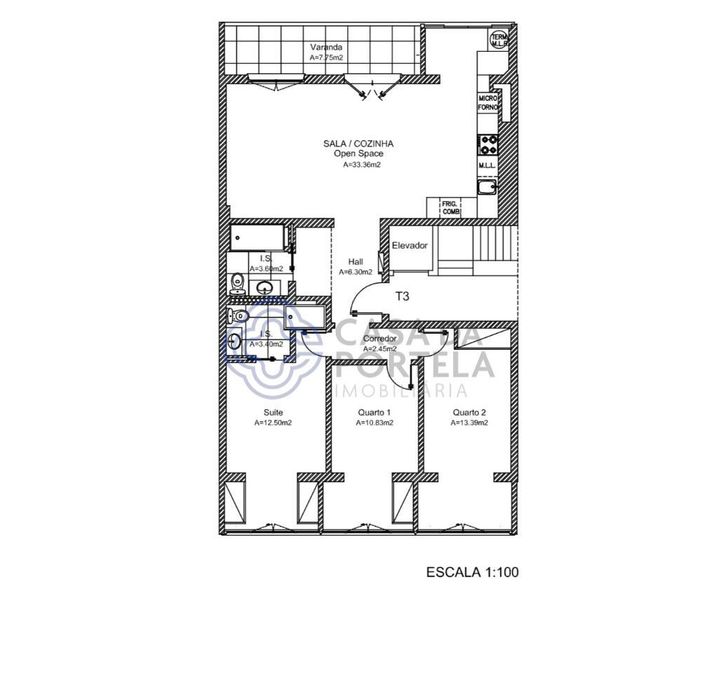 T3 Moderno Benfica | Open Space 35m2 | Suíte | Vista Desafogada | Remo