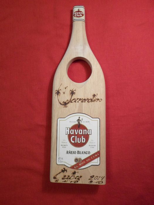 Деревянный держатель для бутылок "Havana Club"
