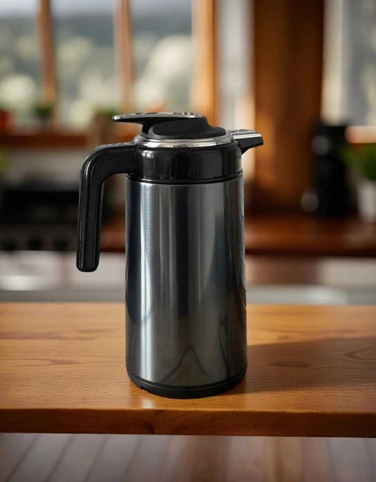 Електрочайник термос чорний 3л тримає тепло годинами потужний