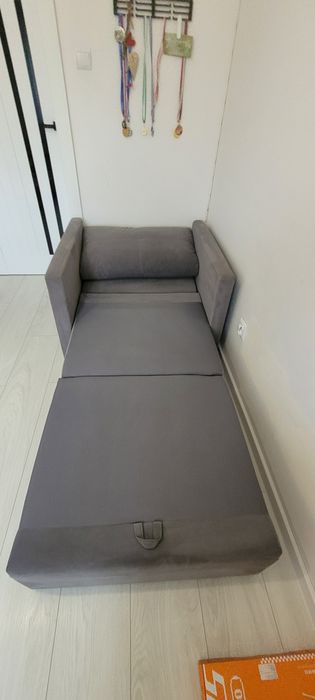 Sofa 1-osobowa rozkładana Black Red White Bunio