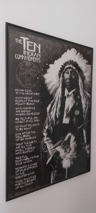 "The Ten Indian Commandments" – Poster Emoldurado