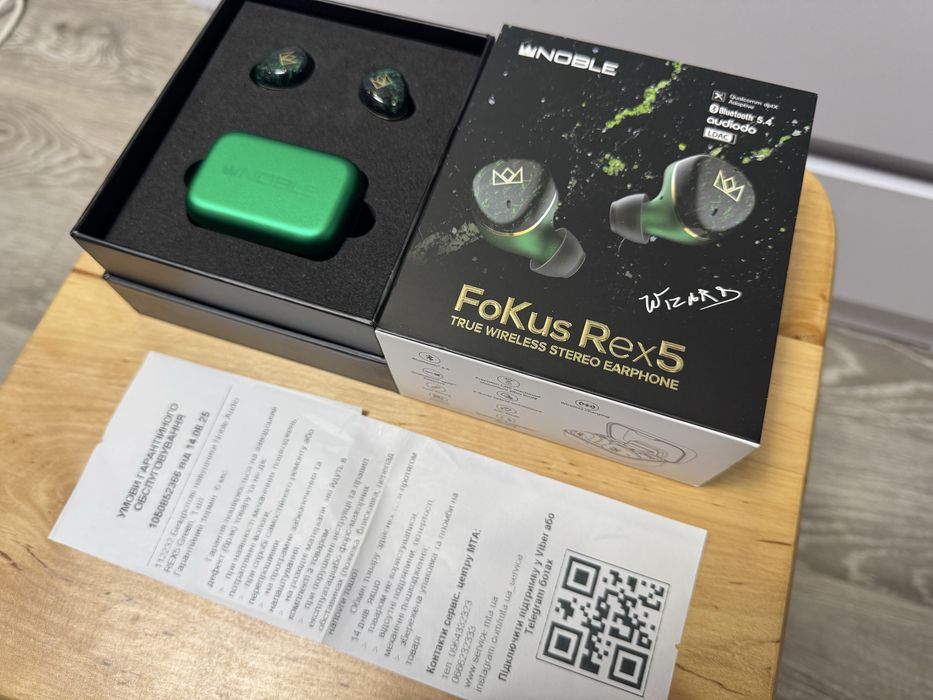 Навушники TWS бездротові Noble Audio Fokus Rex 5