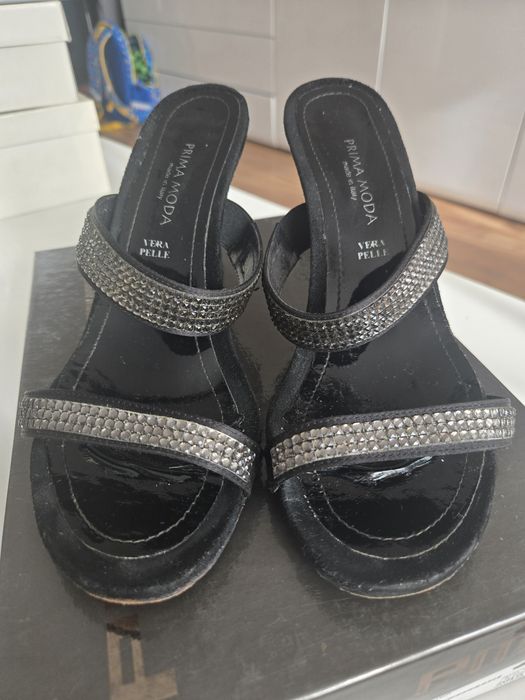 Klapki na obcasie Prima Moda