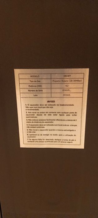 Aquecedor a gás de ambiente + Botija Galp (incluída)