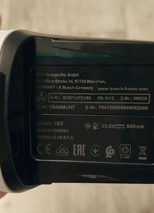BOSCH Unlimited 7 ProHygienic Agua silnik Korpus  do odkurzacza pionowego