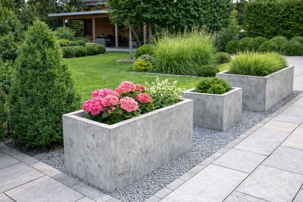 Donica  betonowa ogrodowa  80x40x40 cm beton