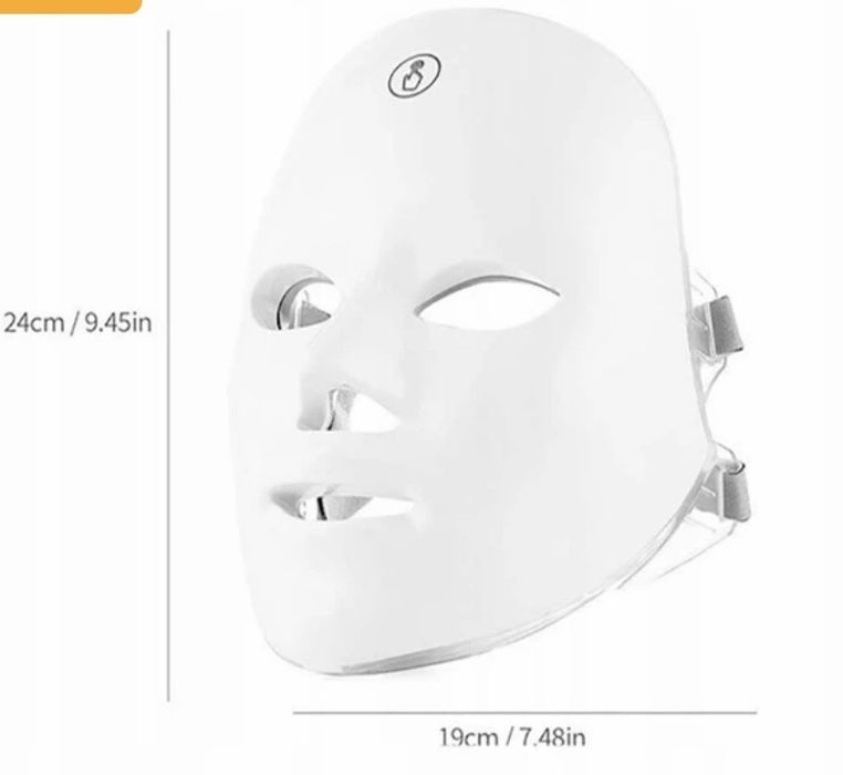 Маска LED для обличчя 7в1 з USB живленням світлодіодна для світлотерапії та догляду за шкірою