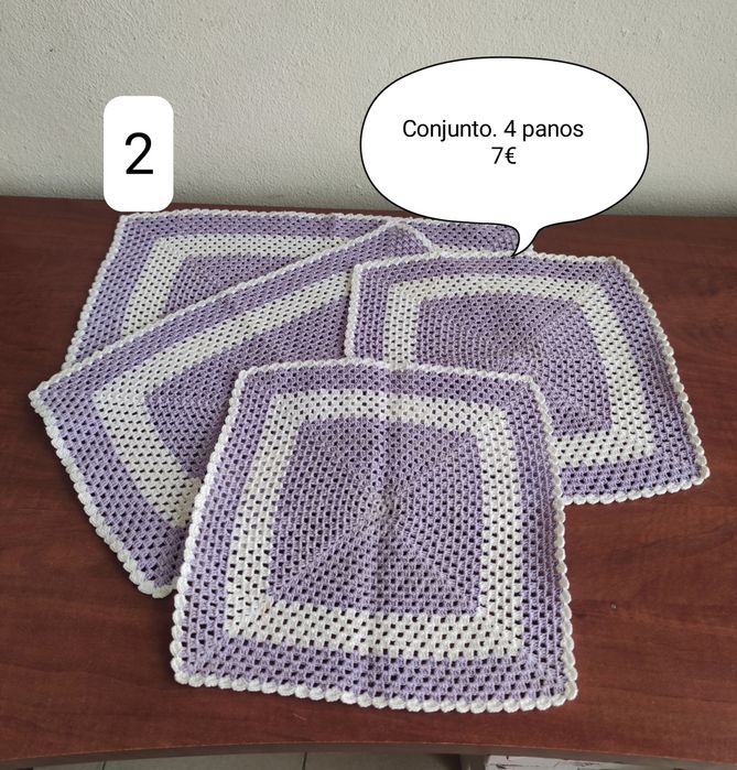 Bem elaborados Panos em renda croché