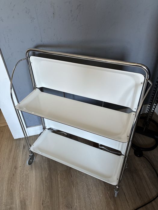 Barek na kółkach stolik pomocniczy vintage design lata 70 80