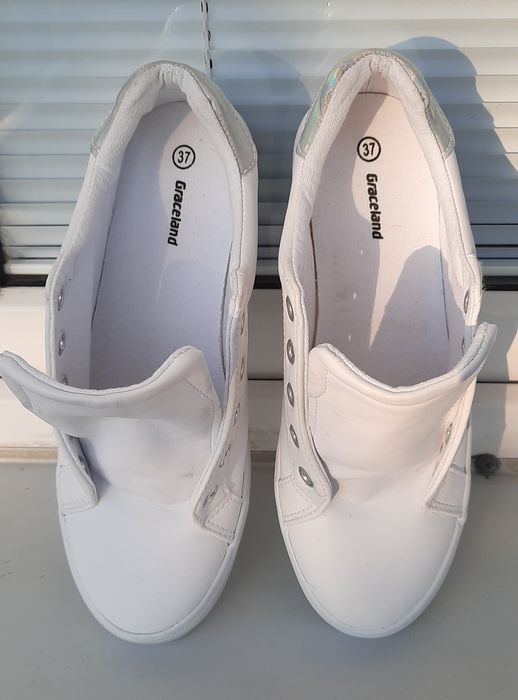 Buty damskie sneakersy Graceland - białe, stylowe, rozmiar 37