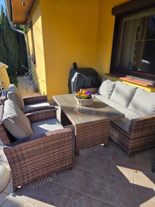 Meble ogrodowe technorattan Parma Apetito 5 brąz Garden Point