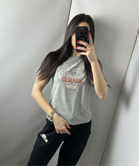 Футболка kenzo сіра оригінал кензо