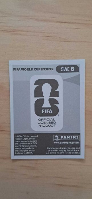 Cromo futebol de Lindelof(Mundial 2026)da Panini