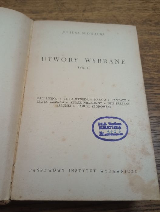 Utwory wybrane. T.2 Juliusz Słowacki