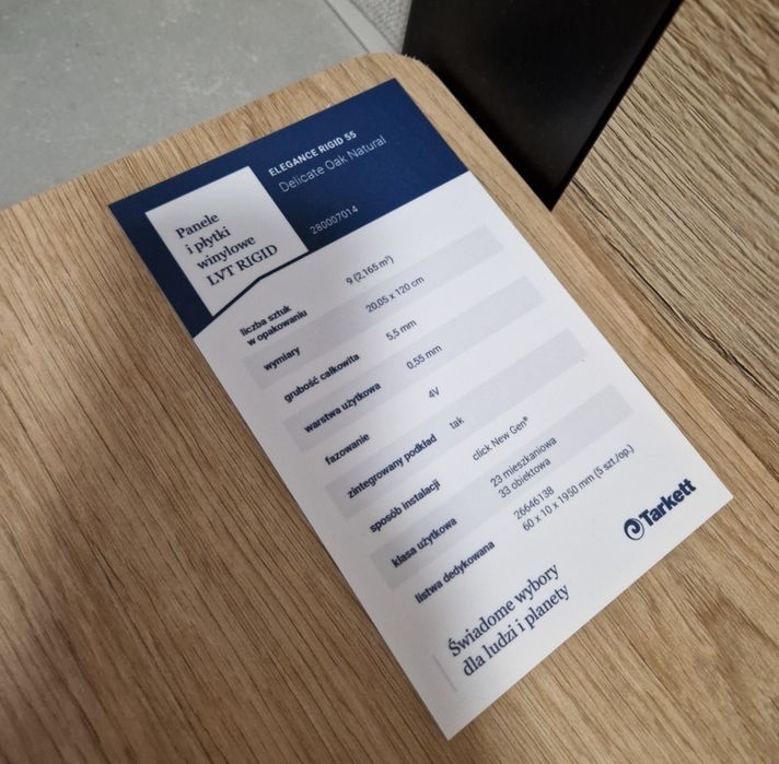 Panel winylowy Tarkett Elegance Rigid 55 Delicate Oak Natural