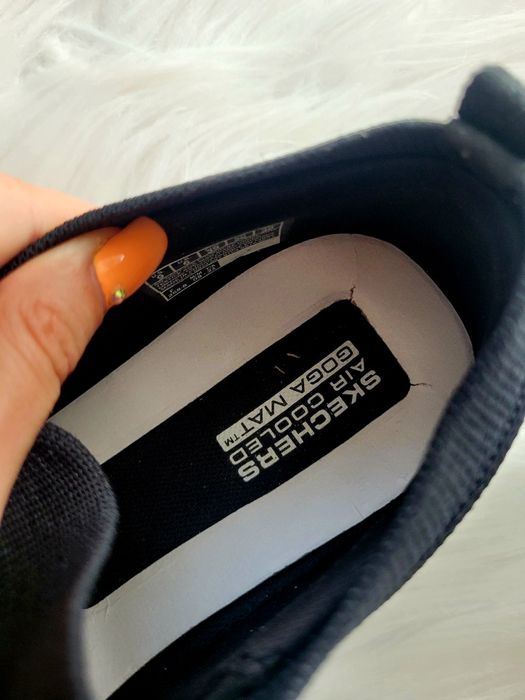 Skechers air cocoled stretch fit damskie  czarne trampki z dzianiny 39