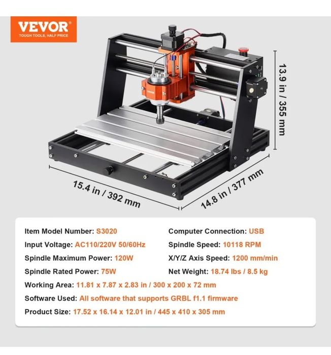 Cnc Vevor s3020 exelente