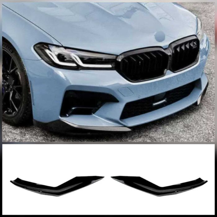 Сплиттер зубцы на BMW F90 M5 LCI 21-24 диффузор спойлер губа сплiтер