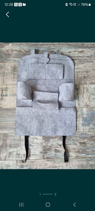 Ochraniacz na fotel samochodowy szary