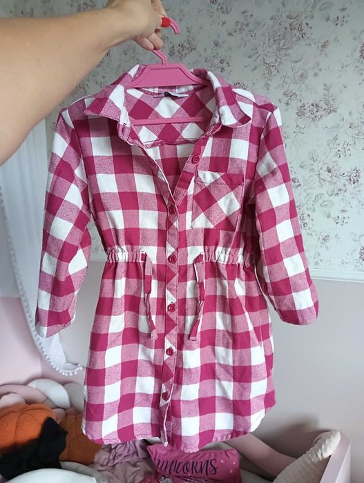 Sukienka koszulowa w kratkę 110 primark