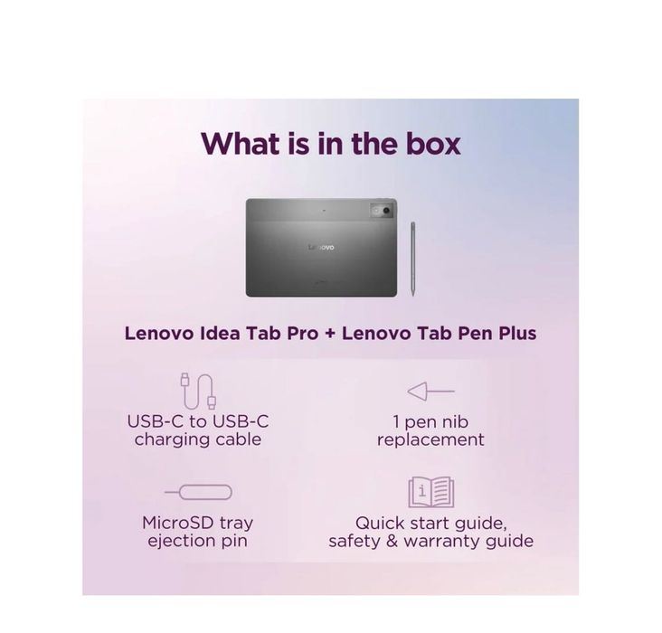 Tablet com caneta Lenovo novo