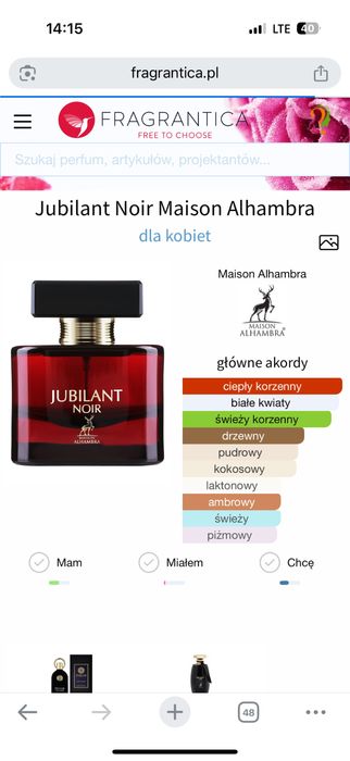 Damskie perfumy Maison Alhambra Jubilat Noir 90 ml
