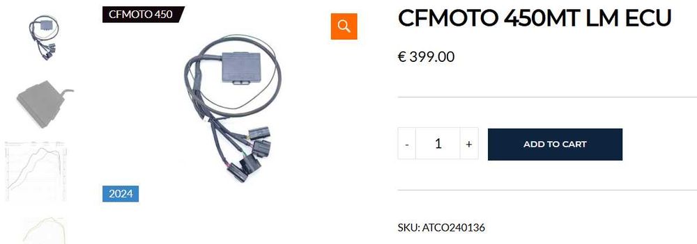 CFMOTO 450 MT com extras