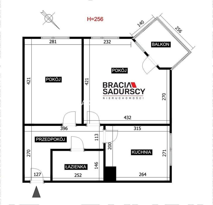 2 pok (oddzielne) 48 m² z garazem - Widok 3