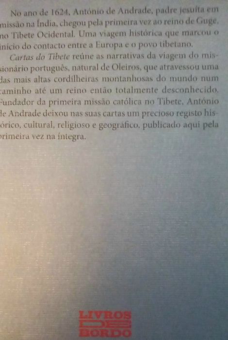 Padre António de Andrade, Cartas do Tibete