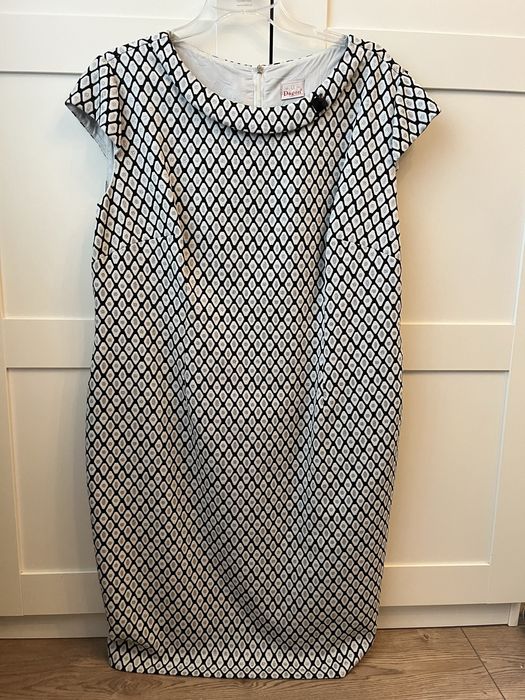 Sukienka elegancka wesele karnawał srebrna nitka Dagon 48