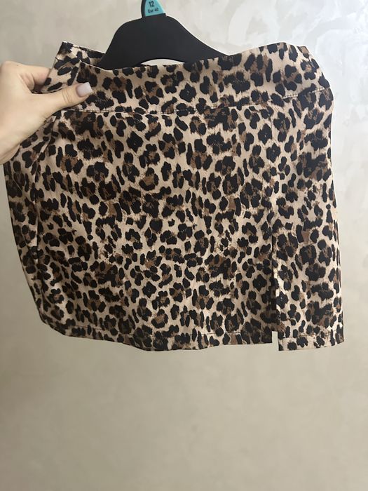 Леопардова юбка-шорти