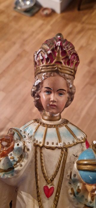 Stara rzeźba figura sakralna Jezus Praski antyk stare dewocjonalia