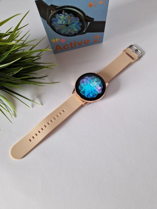 Smartwatch active 2, komplet, amoled, złoty