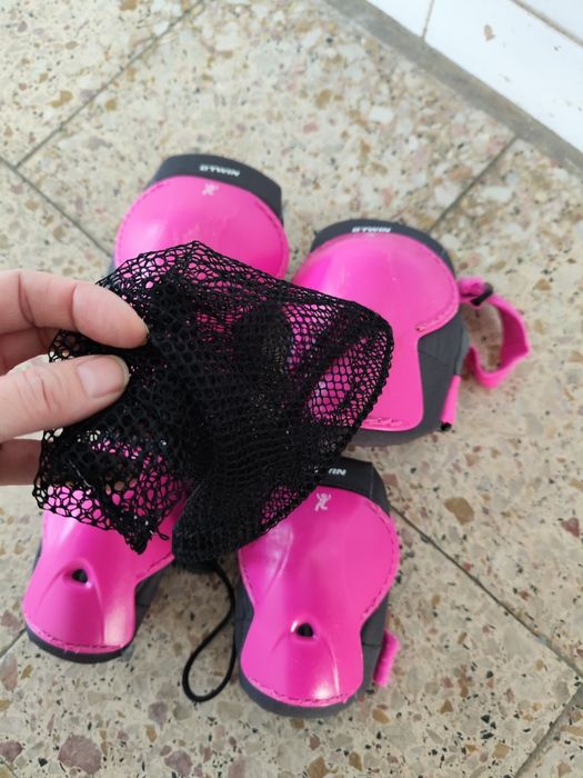 Protecções joelhos e cotovelos rosa