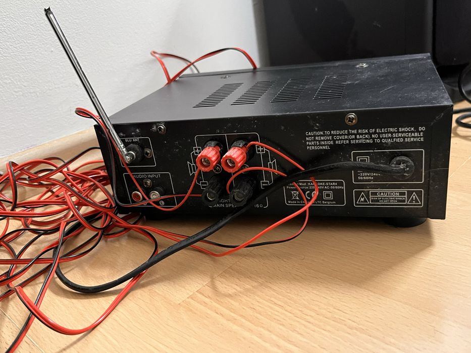 Zestaw karaoke LTC Audio + 2 kolumny Philips + 3 mikrofony