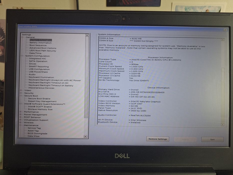 Laptop Dell Vostro 5471