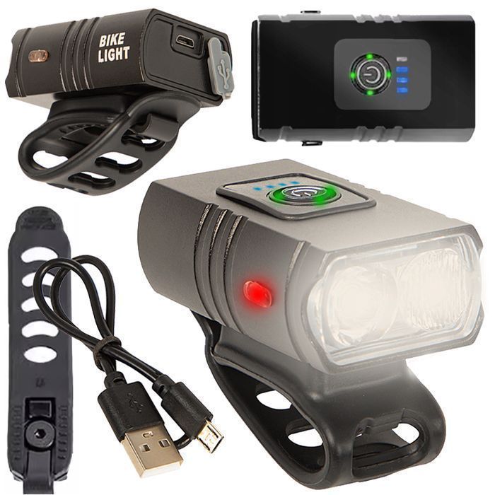 Akumulatorowa lampka rowerowa LED na przód 1000lm USB BLOW BL-02