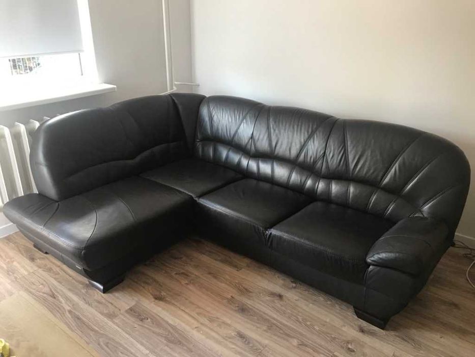 Narożnik skóra naturalna z funkcją spania Gala Collezione