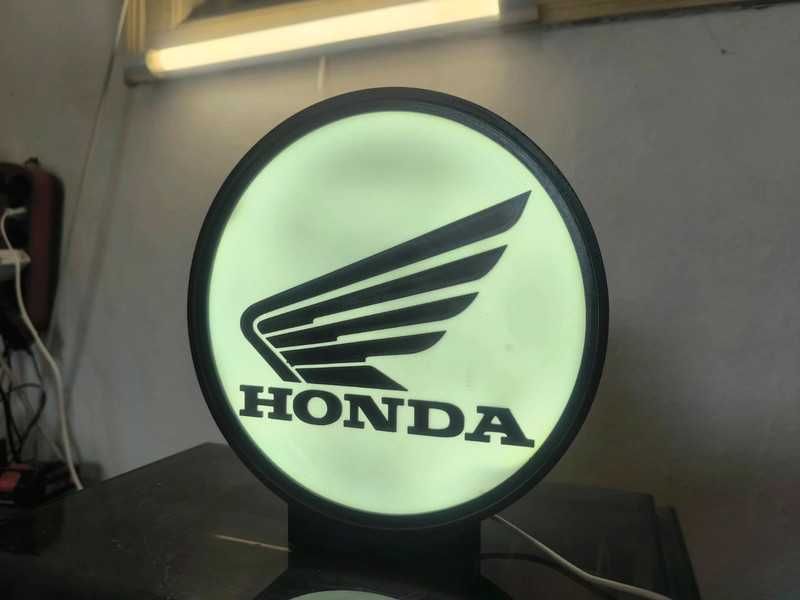Lightbox Luminaria decorativa Honda Motos cx preta