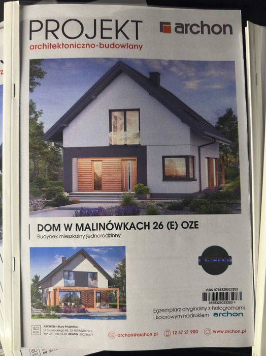 Projekt domu Archon "Dom w Malinówkach 26 (E) OZE"